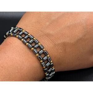 Magnetic bracelet typically crafted from hematite stones